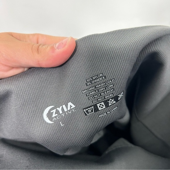 ZYIA black and grey high waisted leggings U8 - Picture 4 of 6